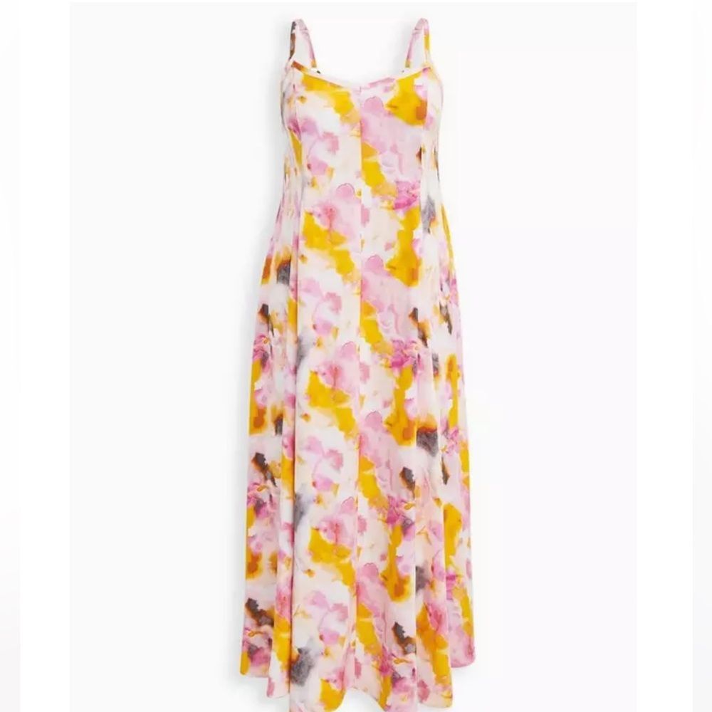 Torrid Pink Orange V-neck Tank Maxi Dress - Size 4x / 24 - 26 / Summer Casual - Picture 2 of 10